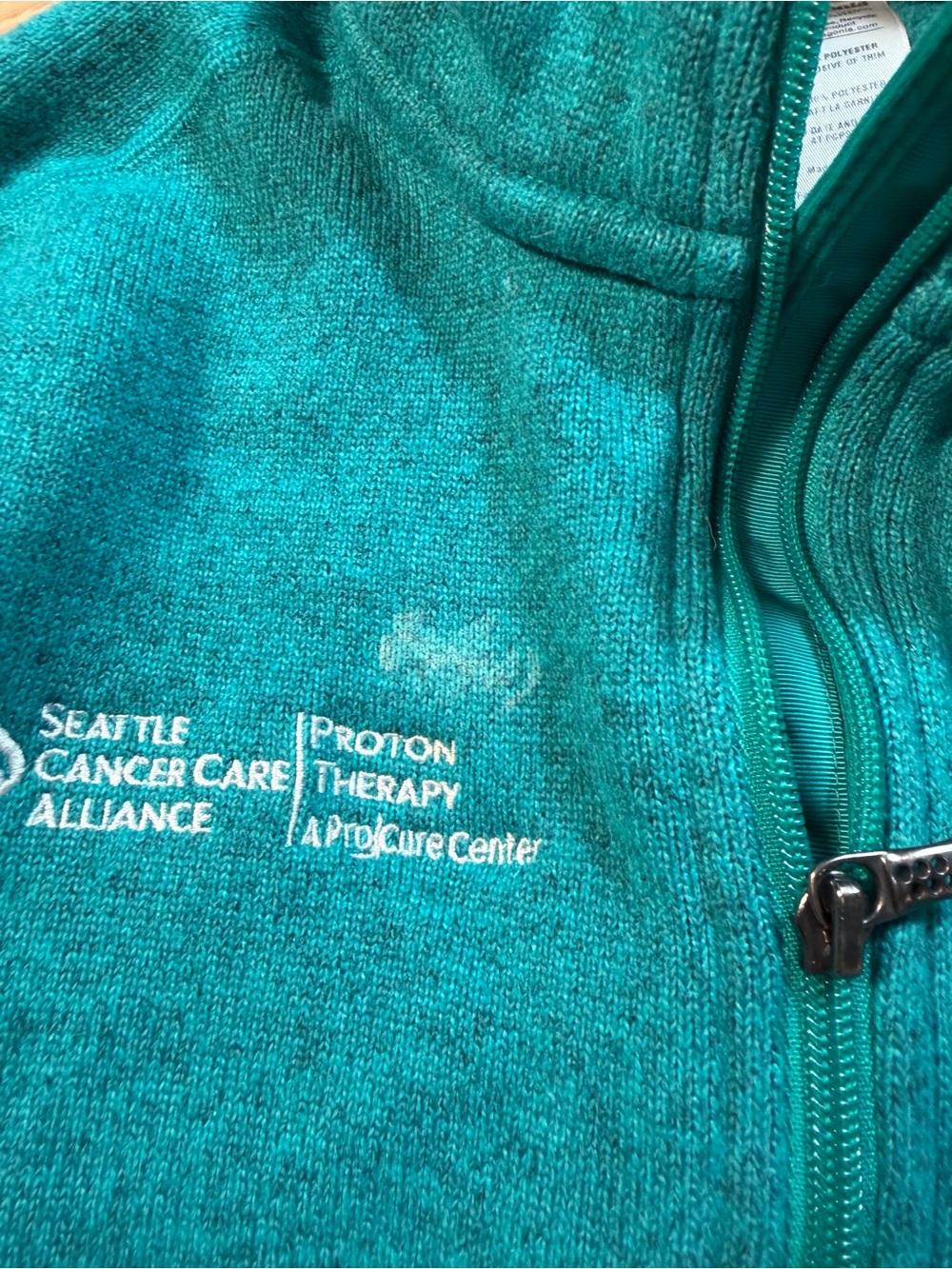 Patagonia Teal Green Full-Zip Fleece Jacket - Picture 7 of 7